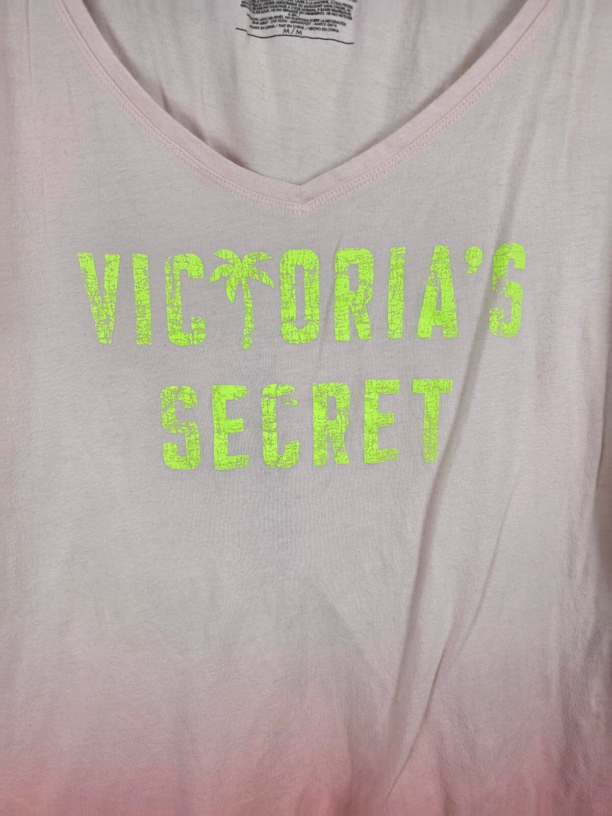 Victorias Secret Gradient Neon Logo Long sleep Dress Nightgown Medium PJ