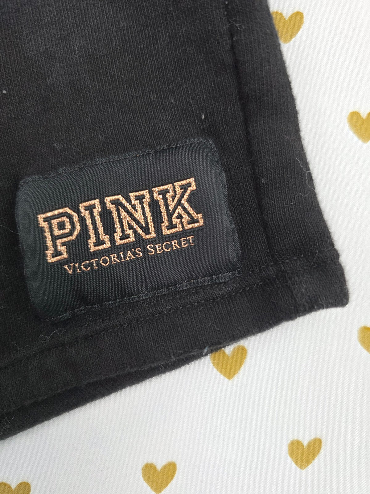 Victorias Secret PINK Bling Gold Sequined Sweat Shorts Large