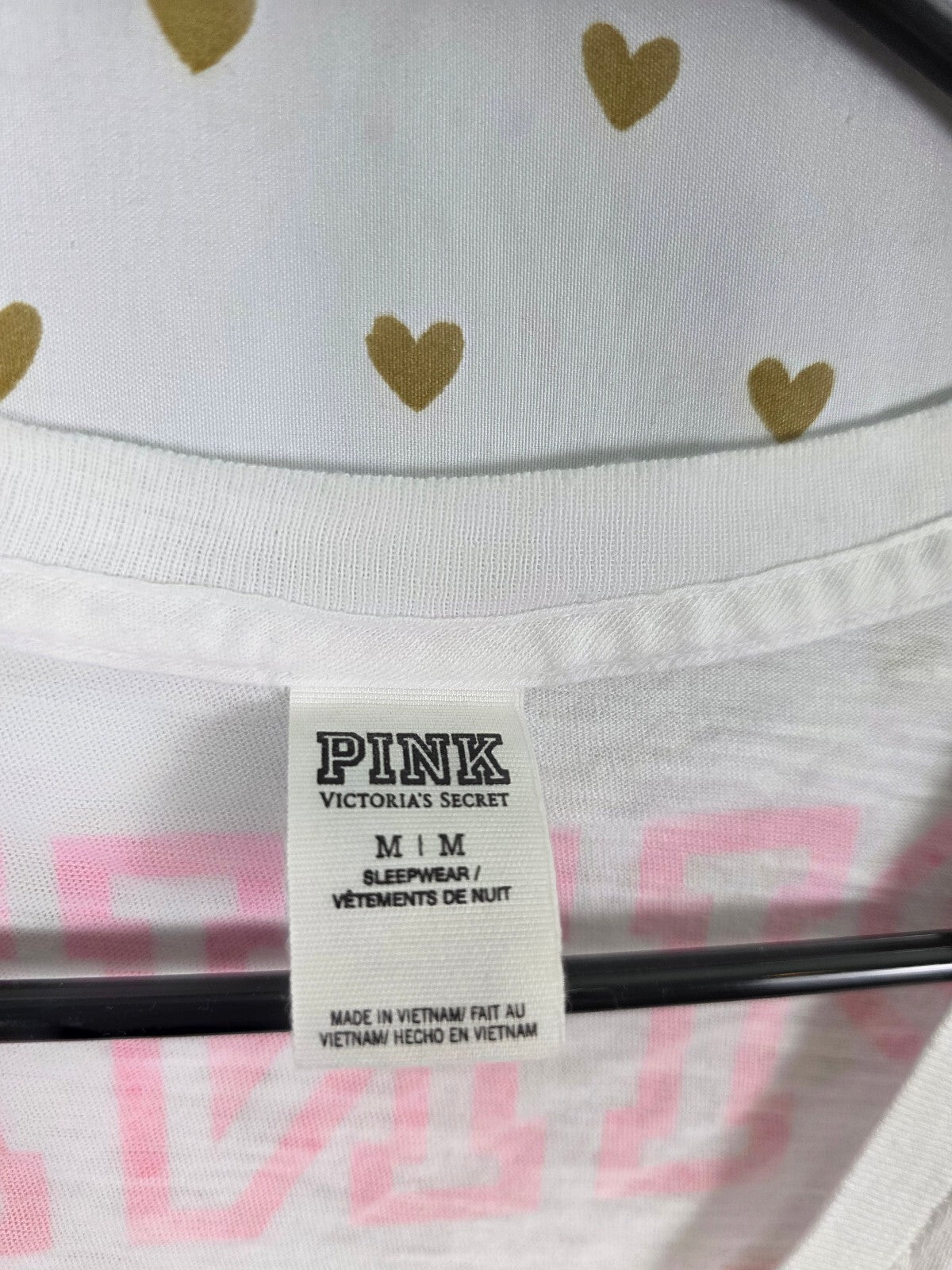 Victoria’s Secret PINK Nation 2013 Got Spirit V Neck Sleep Tee Shirt M