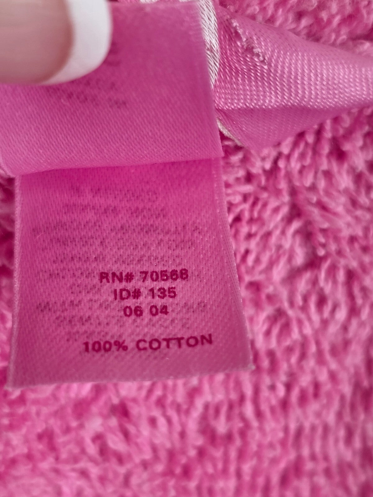 Victoria's Secret PINK Plush Terry Robe White Pink Polka Dot Dog XS SMALL 2004