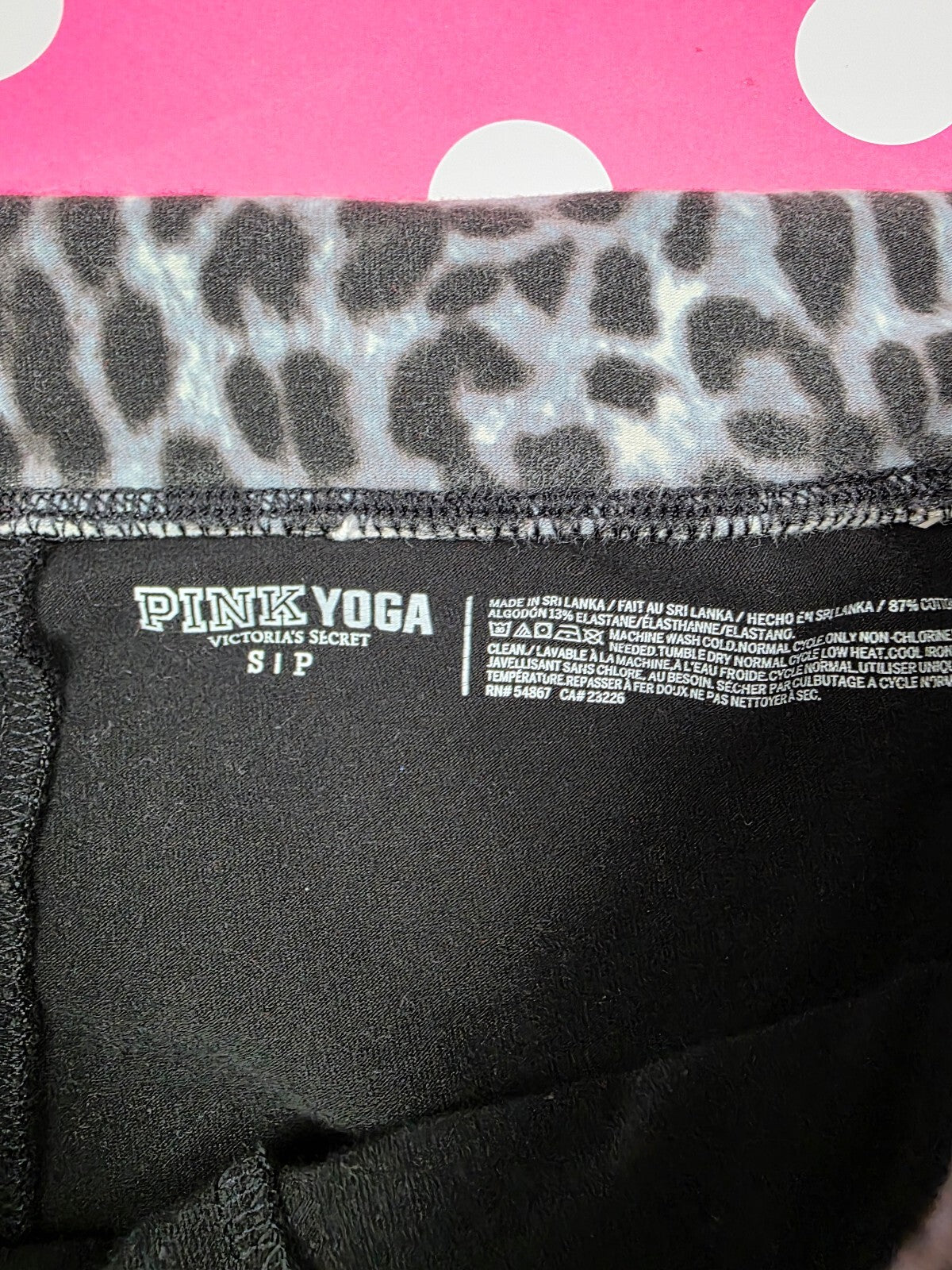 Victorias Secret PINK Bling Sequined Leopard Cheetah Foldover Yoga Shorts SM