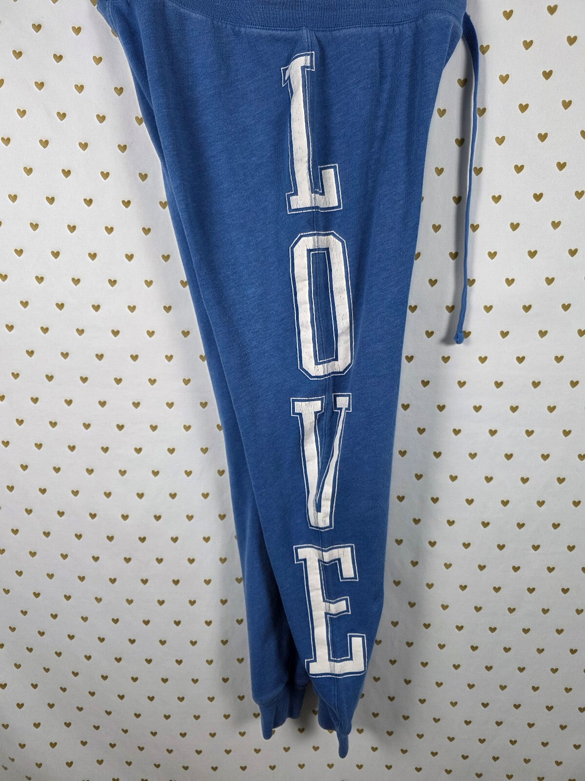 Victorias Secret PINK LOVE Tapered sweats sweatpants vintage Y2k SMALL Blue