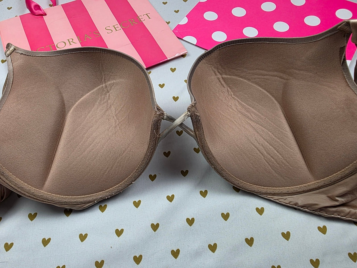 Victorias Secret Bombshell Add 2 Sizes Push Up Bra Brown 38DD