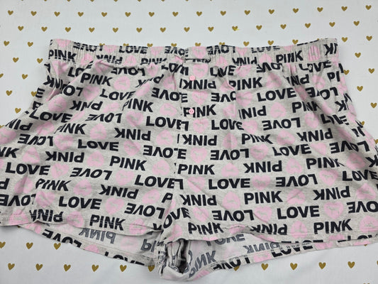 Victorias Secret PINK Love 2XL XXL Sleep Shorts Boxers Pajama Bottoms