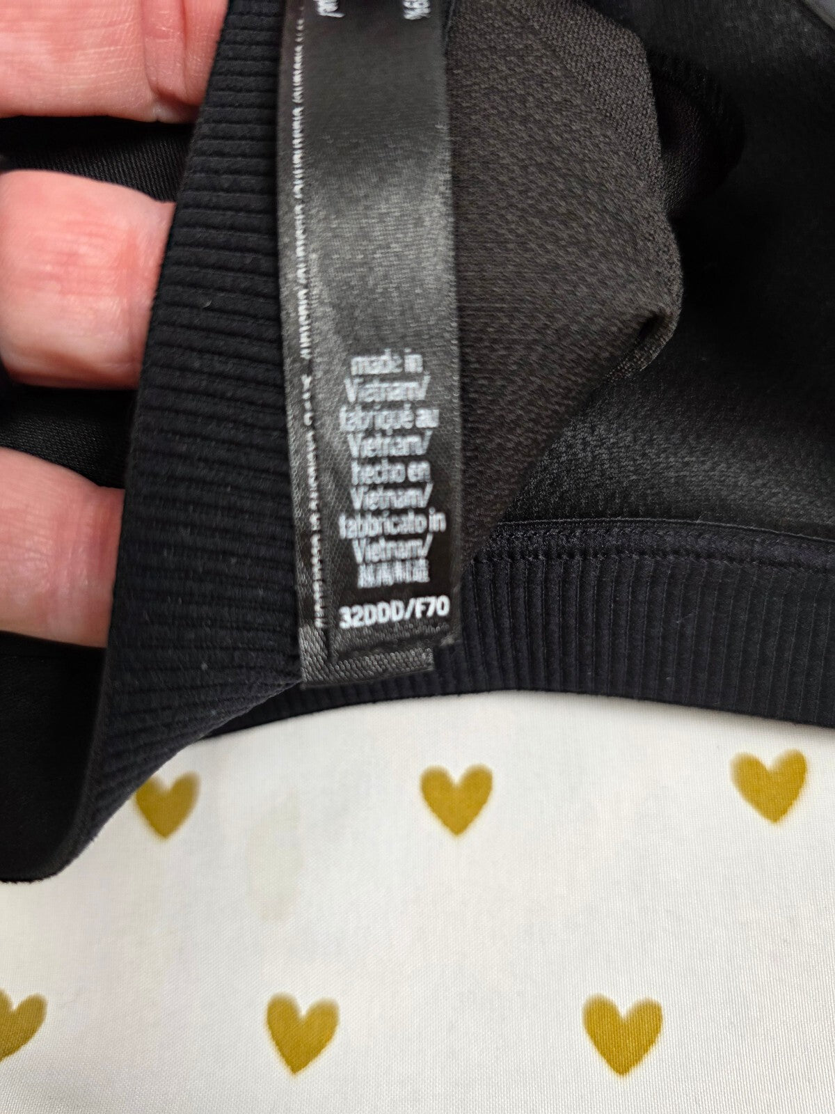 Victorias Secret SPORT Black Supportive Sports Bra Exercise Support 32DDD
