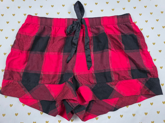 Victorias Secret Buffalo Plaid Check Medium Sleep Shorts Boxers Pajama Bottoms