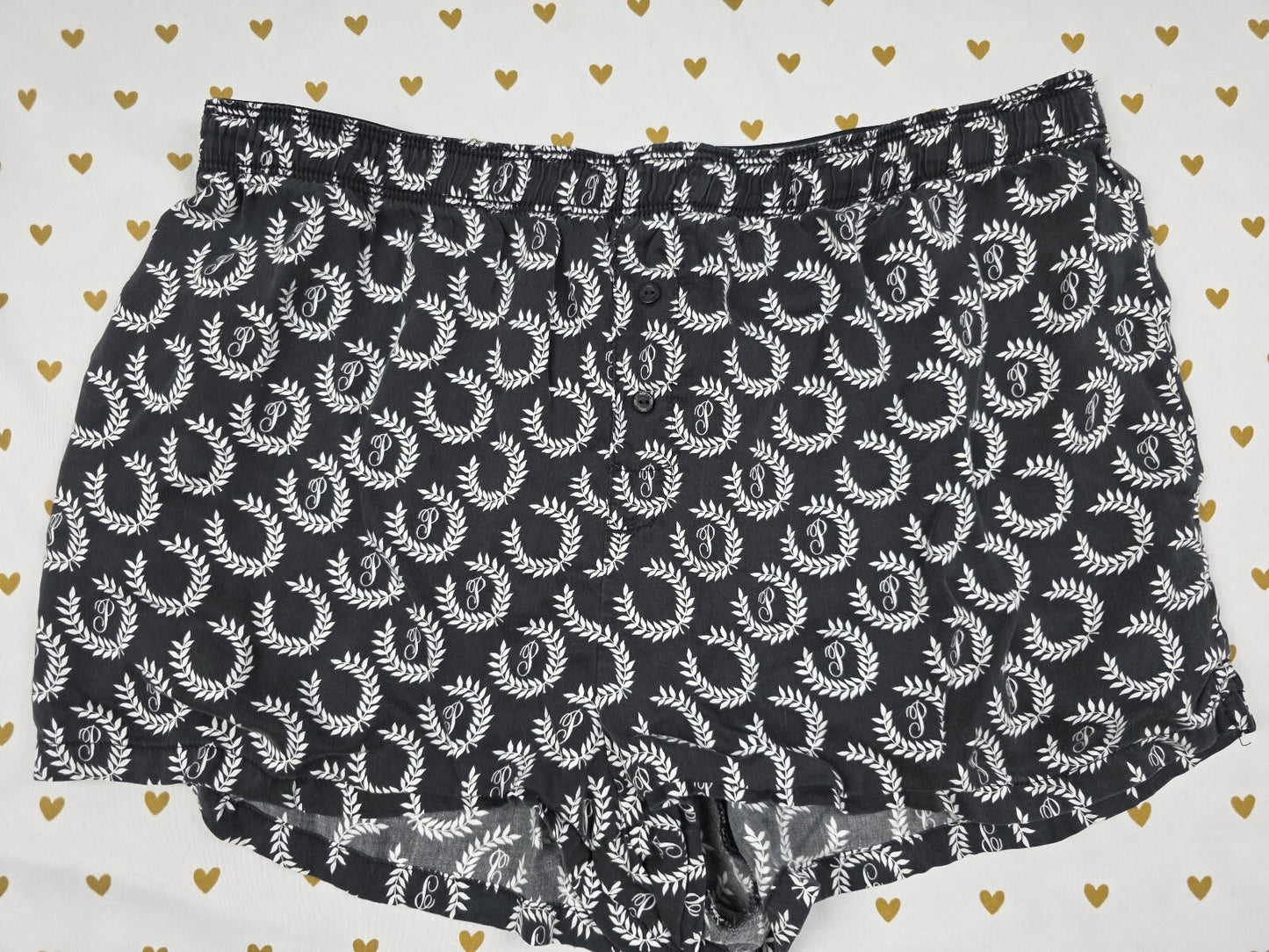 Victorias Secret PINK Silky Crest MEDIUM Sleep Shorts Boxers Pajama Bottoms