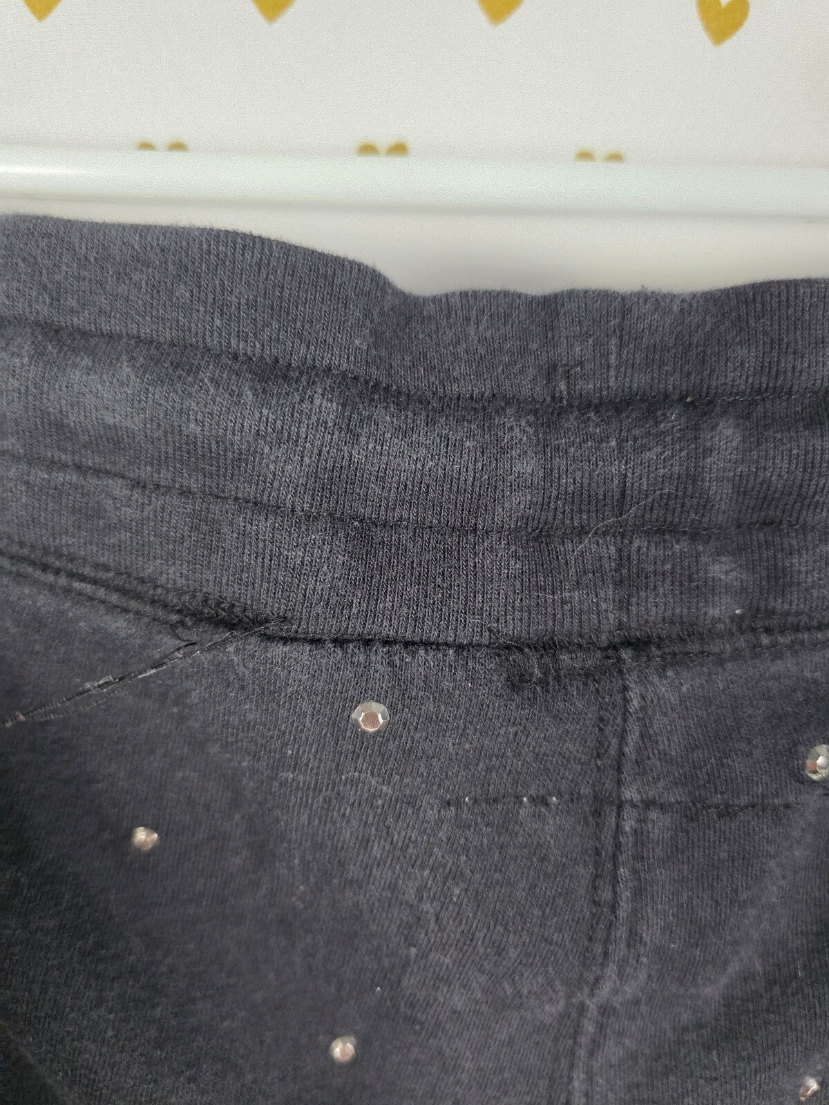 Victorias Secret PINK Studded BLING Rhinestone SWEATS Sweatpants Vintage LARGE
