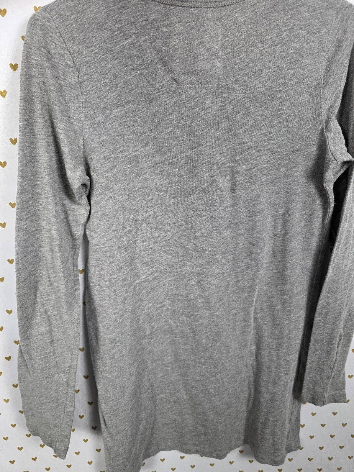 Victorias Secret PINK Vintage University Long Sleeve Nightgown Sleep Shirt MED