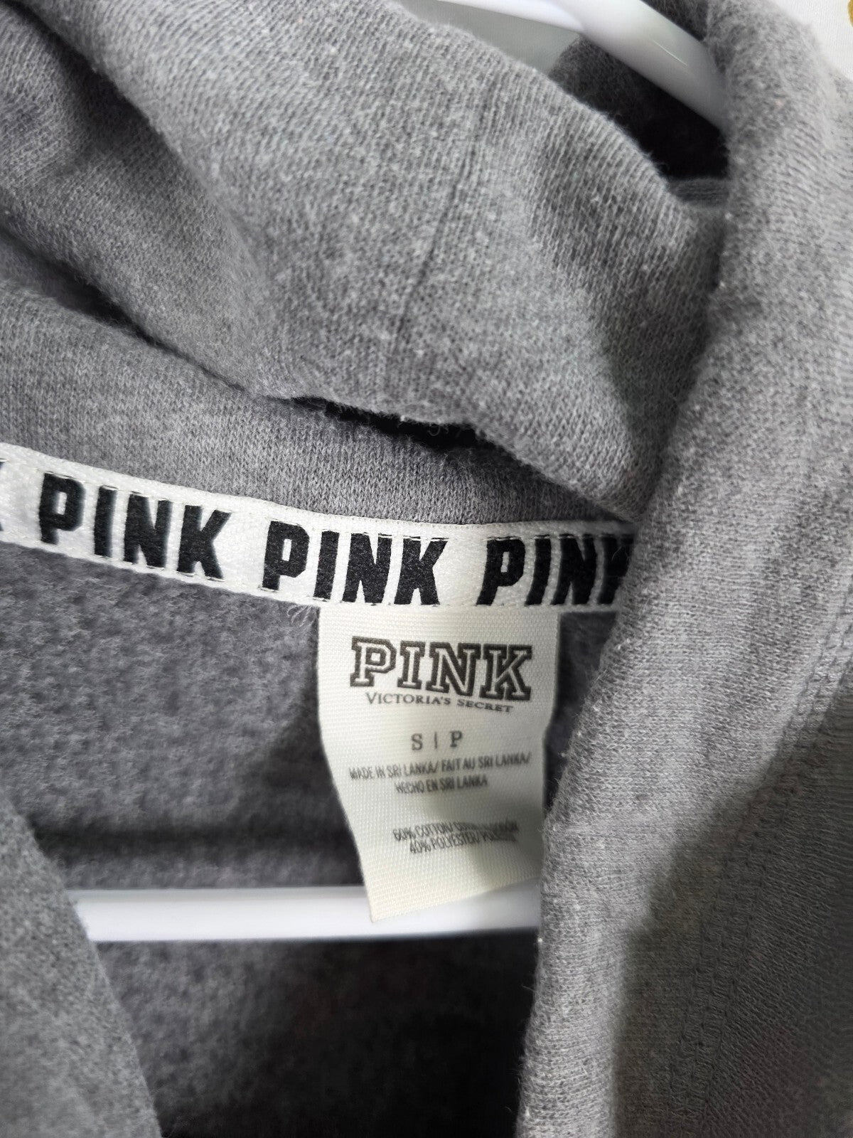 Victorias Secret Pink Rainbow Logo Slouchy Sweater Shirt Pullover Oversized SM