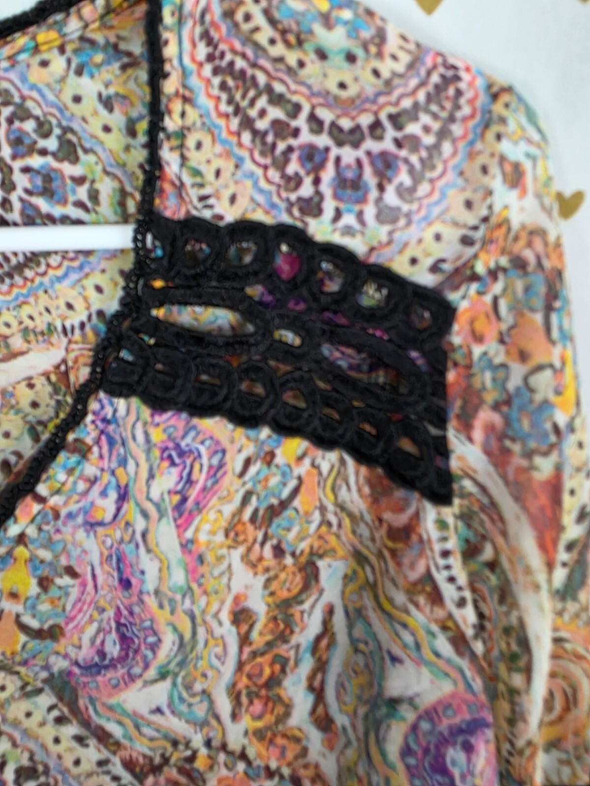 Victorias Secret Boho Tunic Flowy Blouse Shirt Large