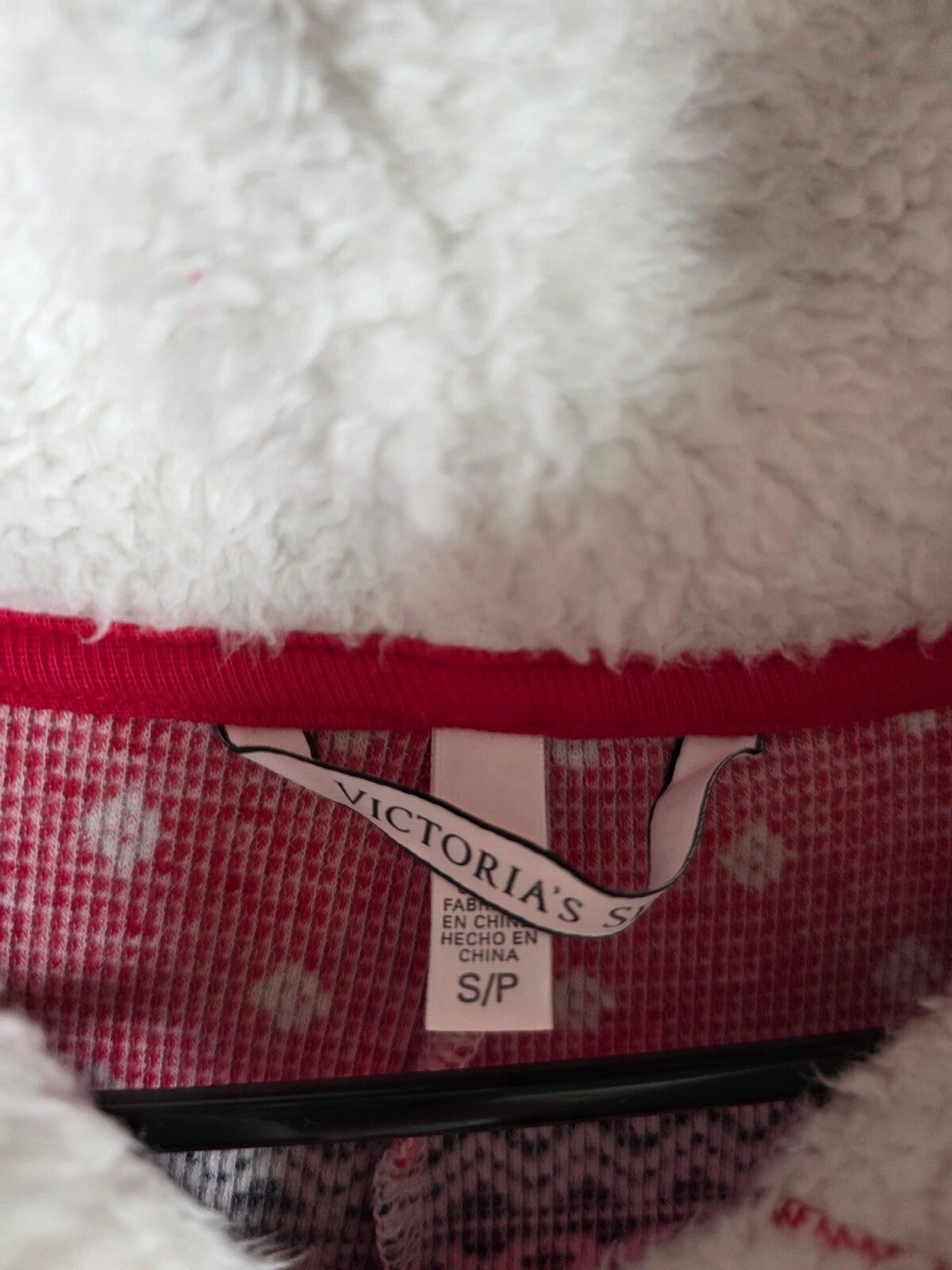 Victoria's Secret Fair Isle Pom Pom Hooded Onesie Pajamas S Christmas Thermal
