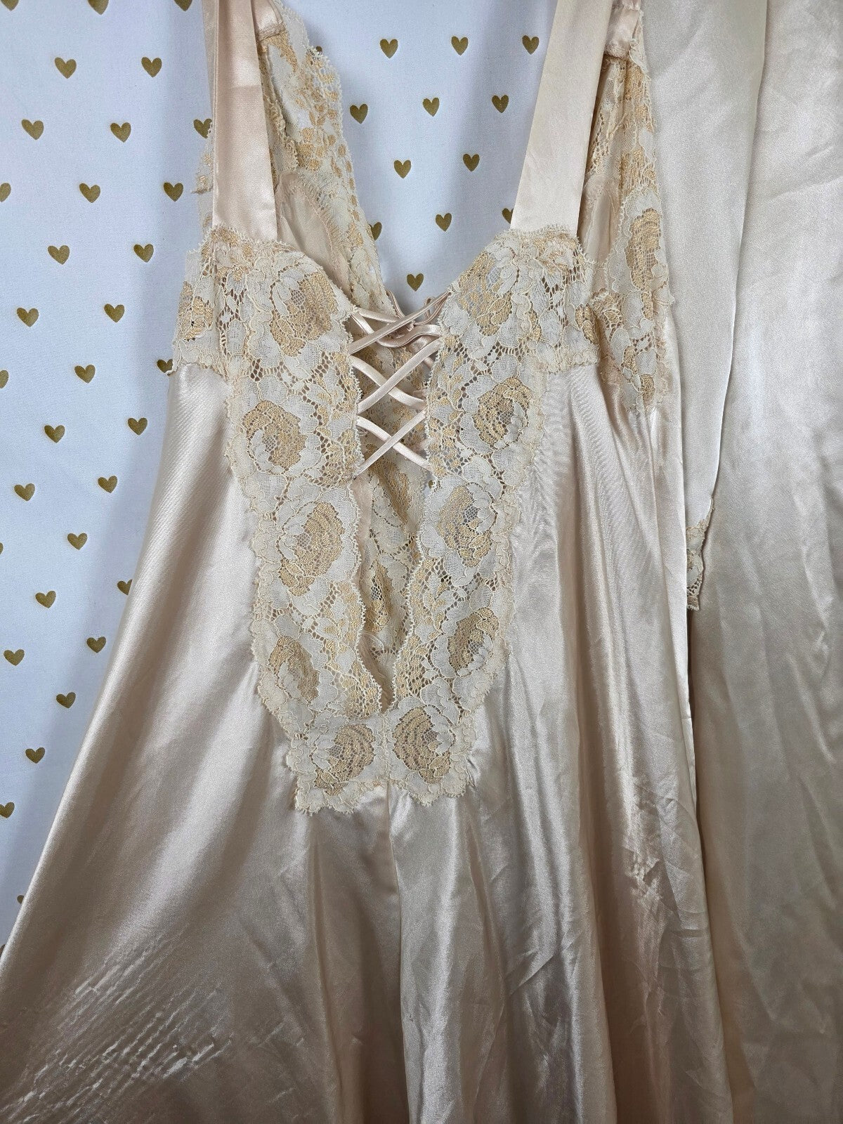 Victoria's Secret Satin Lace Corset Nightgown Robe Set Ivory Bridal S XS/S