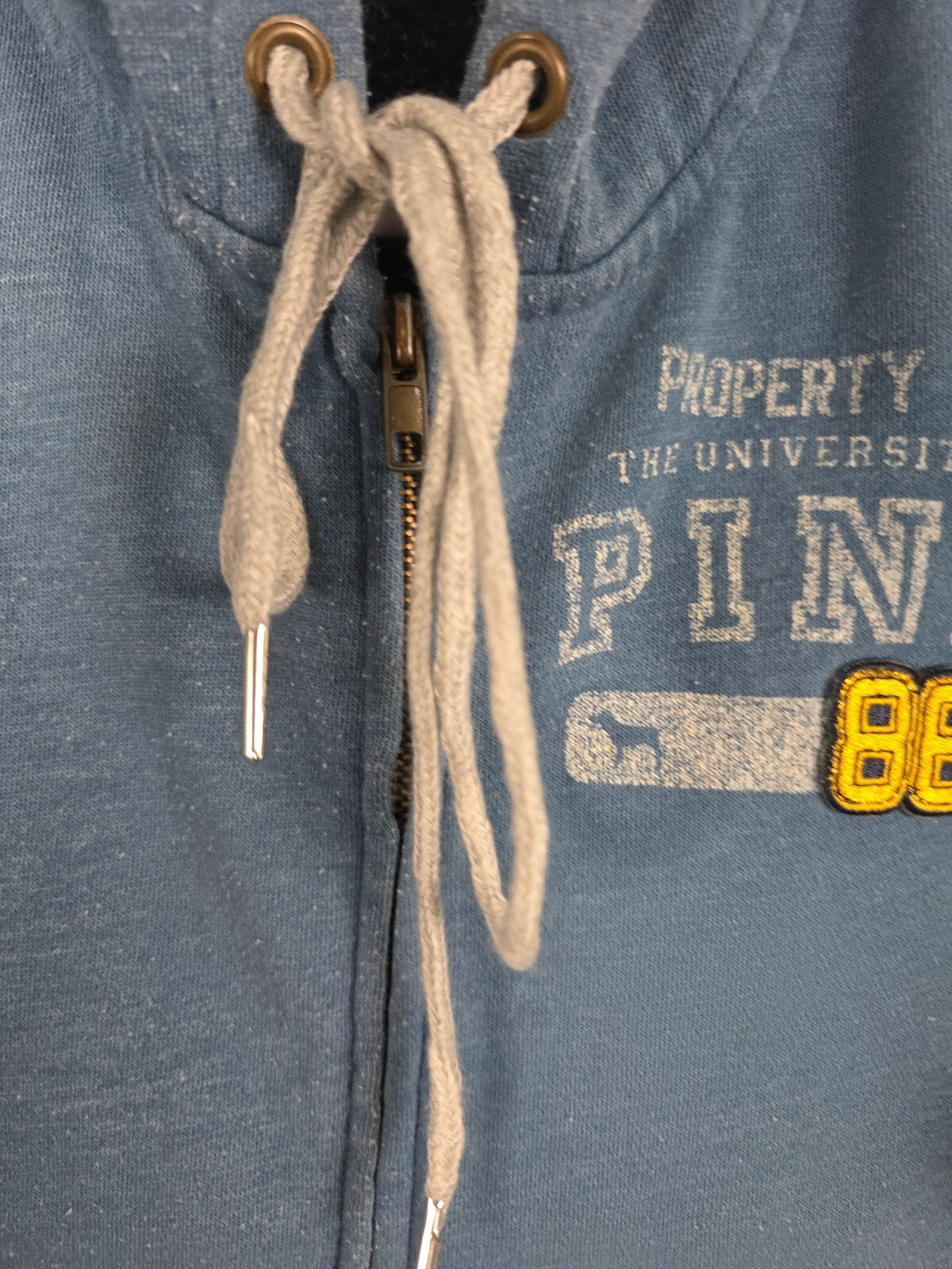 Victorias Secret Pink VINTAGE y2k Blue University Full zip hoodie Jacket SMALL