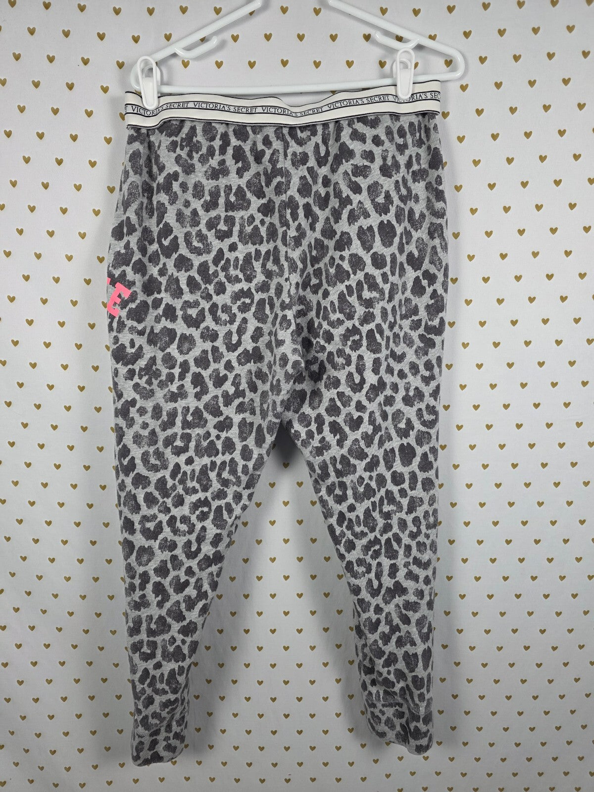 Victorias Secret PINK Leopard Cheetah Super Soft Sweats Sweatpants Neon Large