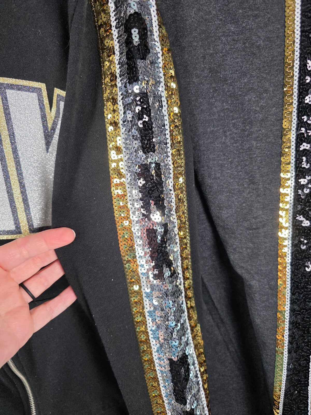 Victorias Secret Pink Bling sequined Hoodie Jacket Yoga Pants SET LARGE