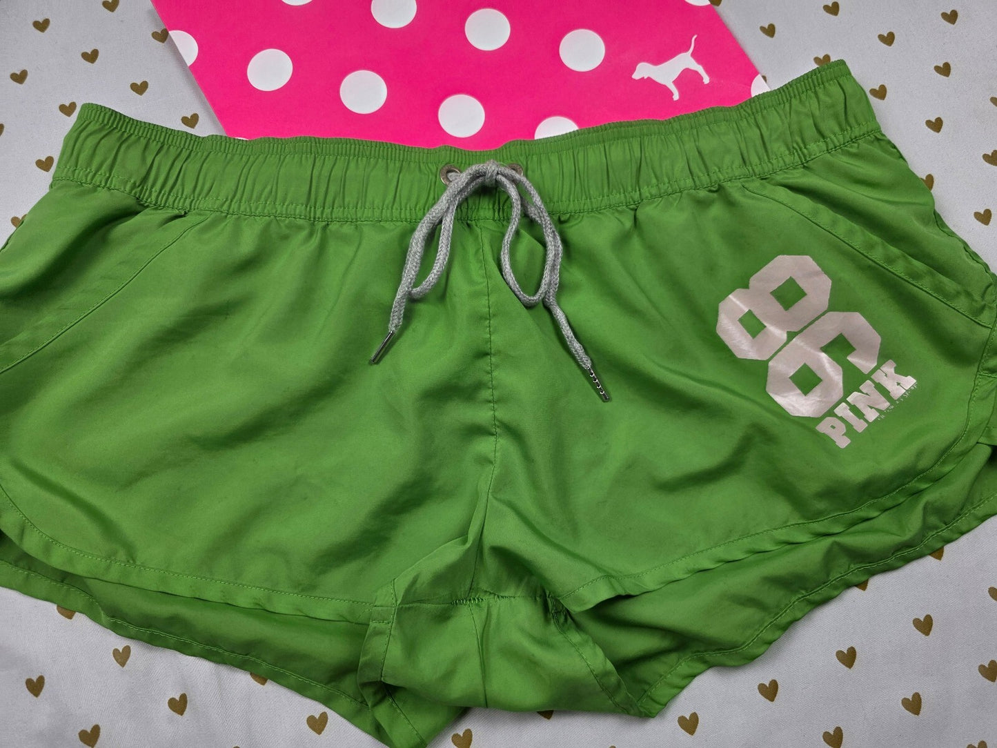 Victorias Secret PINK Vintage LARGE Green Y2k 86 Shorts