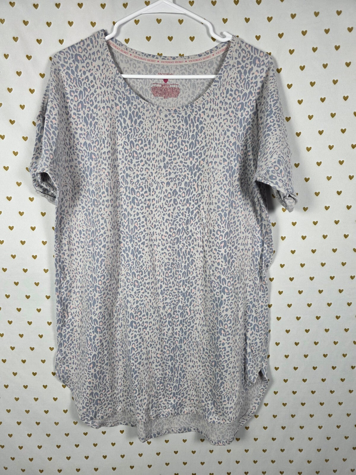 Victorias Secret leopard Cheetah Nightgown Sleep Shirt Super Soft MEDIUM