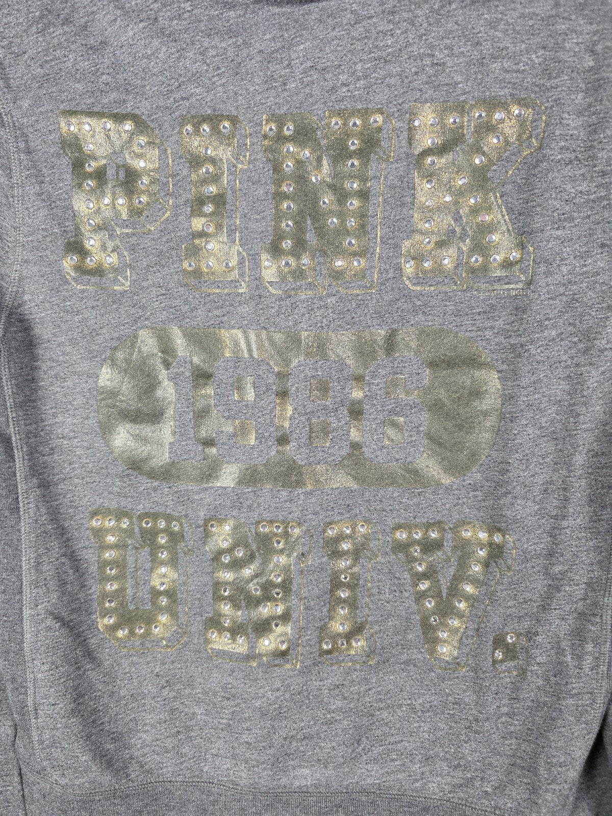 Victorias Secret PINK Boyfriend Sweats Hoodie Bling Vintage Y2k SET 2pc Medium
