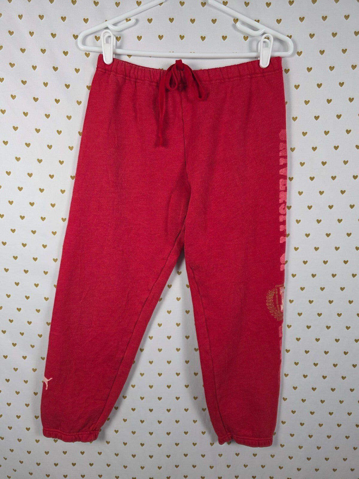 Victorias Secret PINK University Logo Sweats red Sweatpants XS Y2k