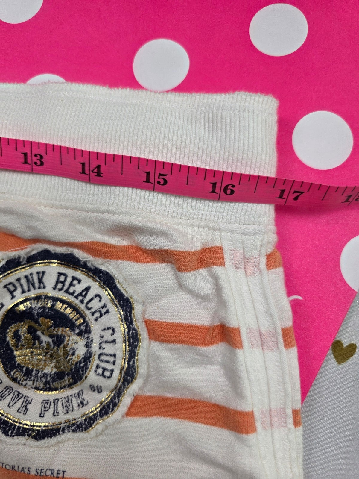 Vintage 2007 Victoria's Secret PINK Mini Skirt M Orange Stripe Beach Club NWT
