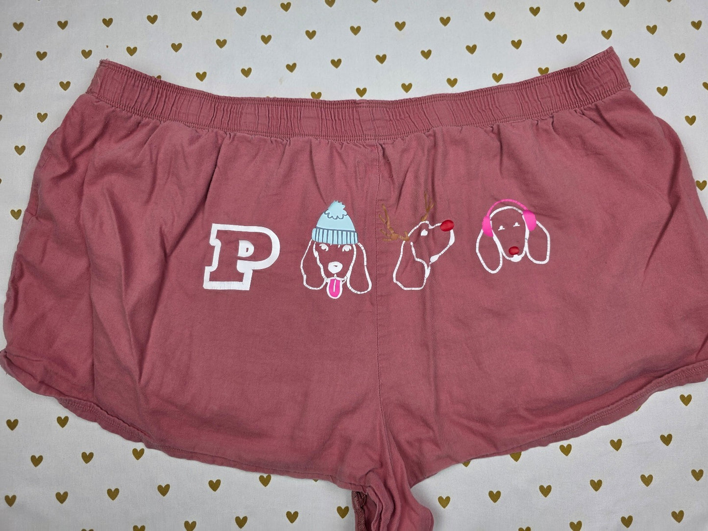 Victorias Secret PINK Dogs 2XL XXL Sleep Shorts Boxers Pajama Bottoms