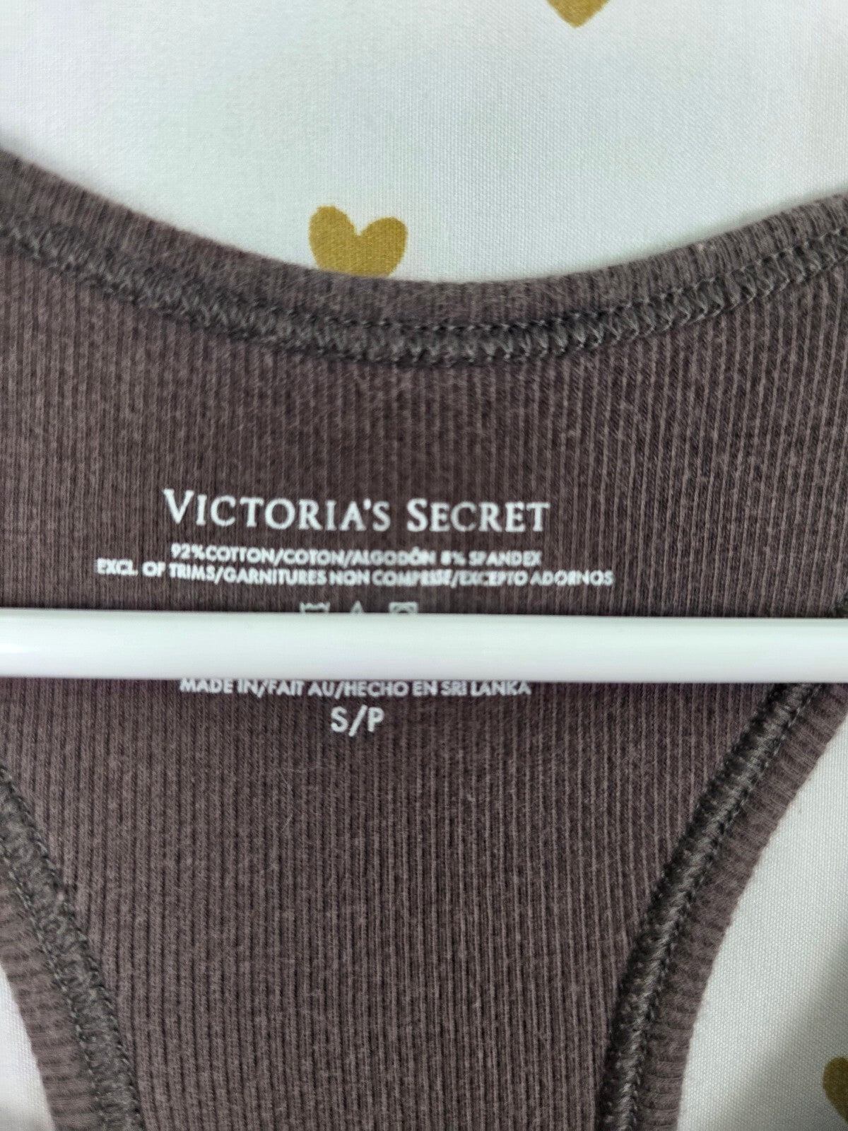 Victorias Secret Grey Ribbed Tank Top Dress stretchy Racerback Small