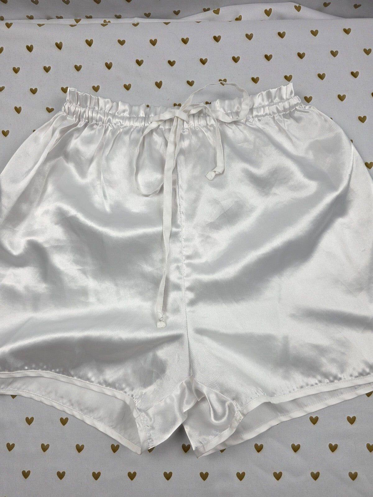 Victorias Secret Vintage Gold Label Satin SM Sleep Shorts Boxers Pajama Bottoms