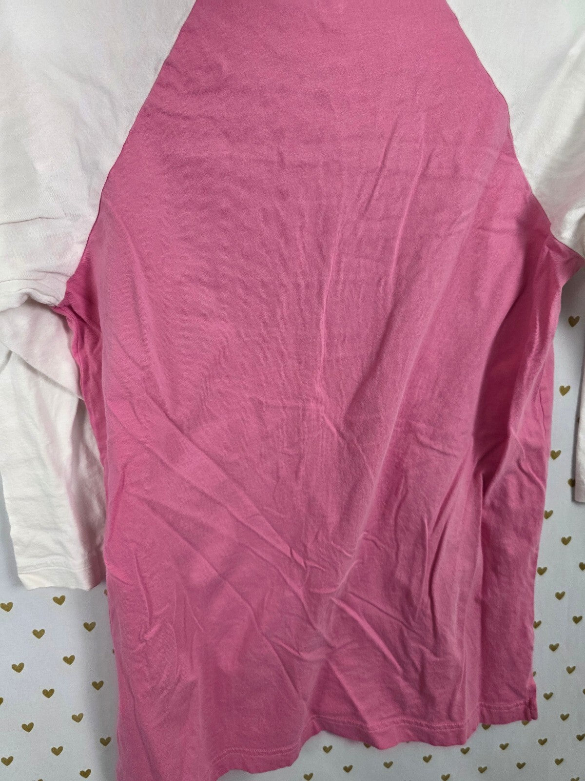 Victorias Secret PINK Raglan Bling Glitter Logo Tee shirt XS