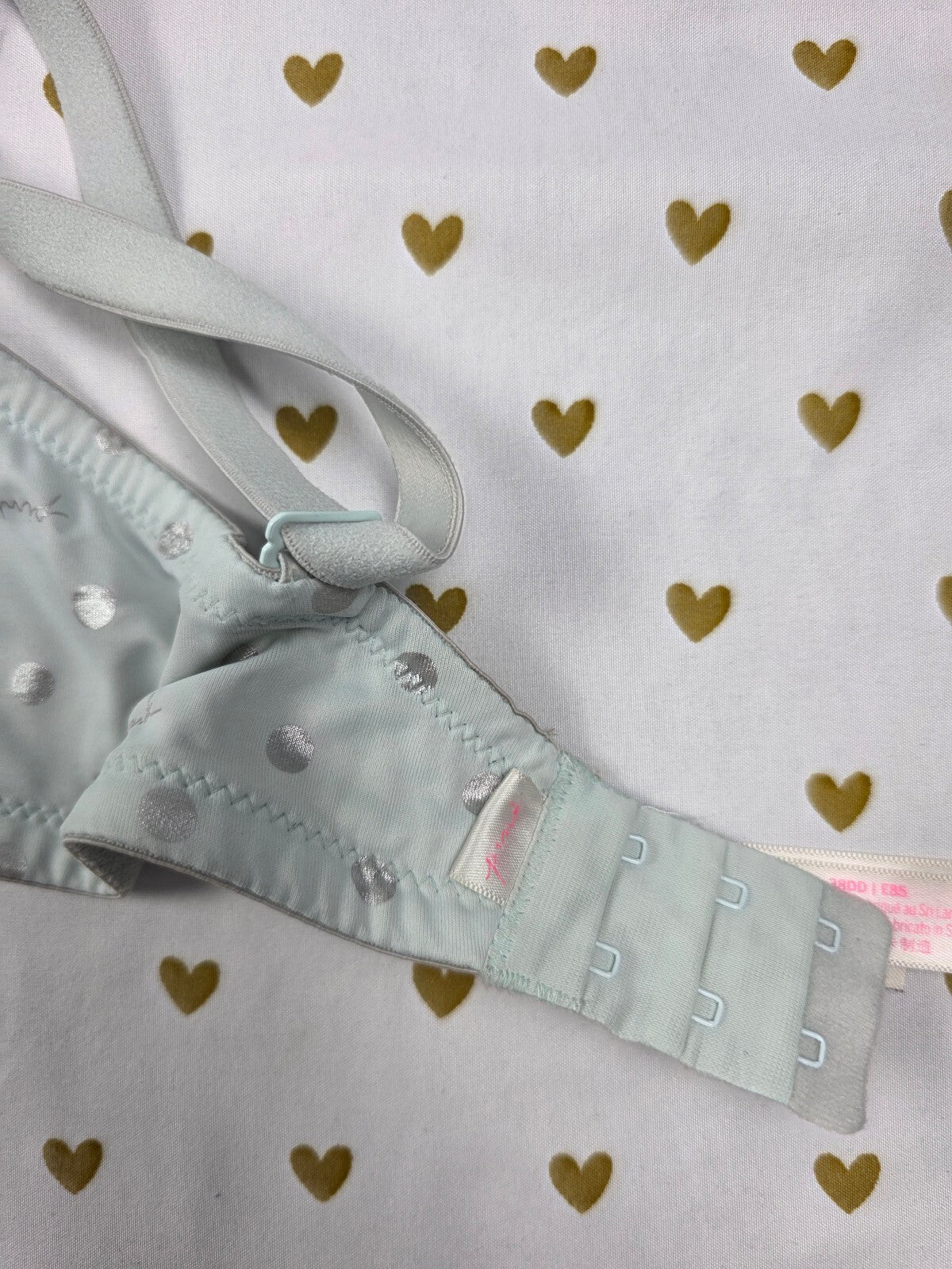 Victorias Secret PINK Polka Dot 38DD Wear Everywhere Push Up Bra