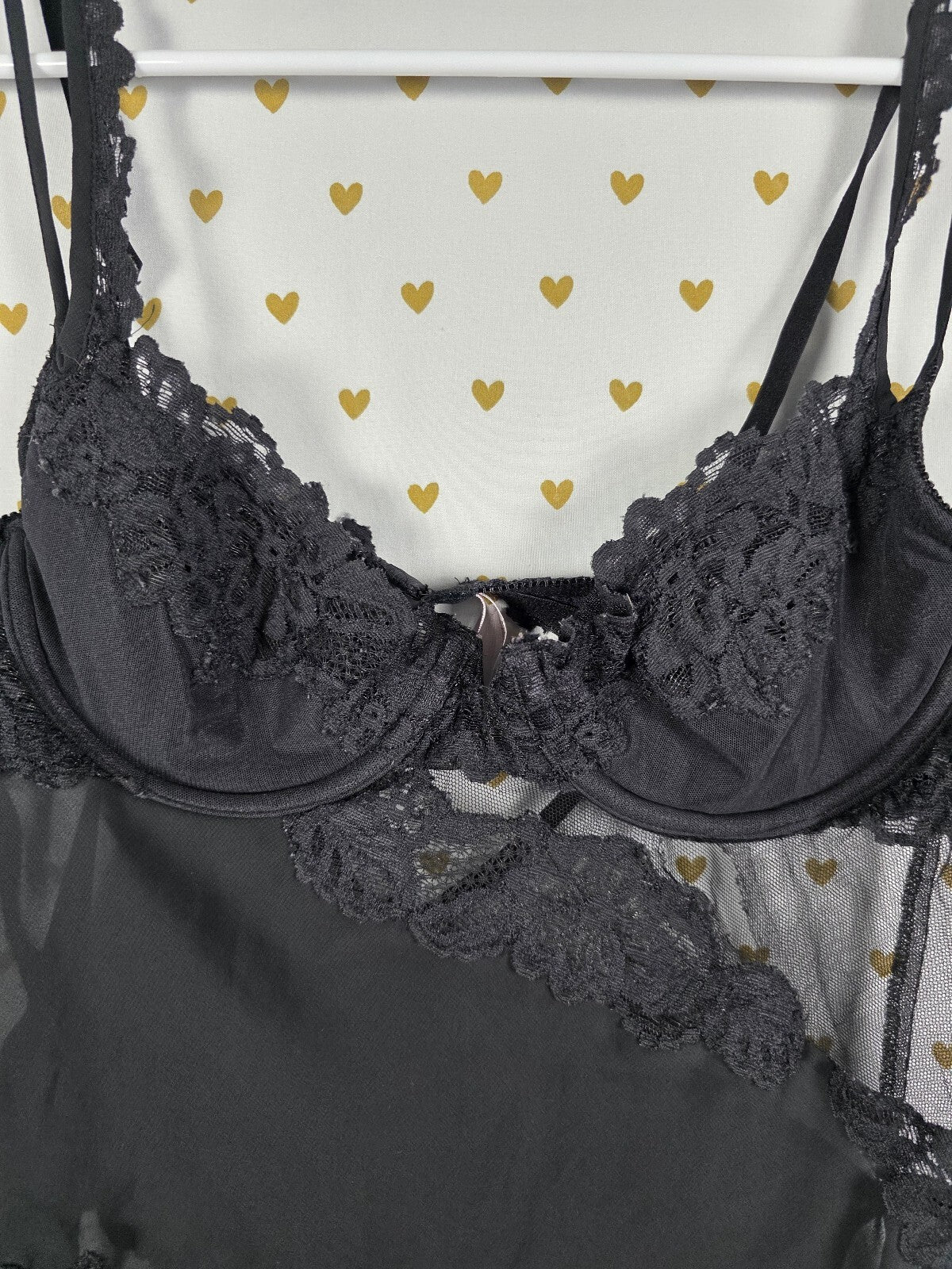 Victoria's Secret Vintage Slip Dress SILK Babydoll Chemise Lingerie  36B