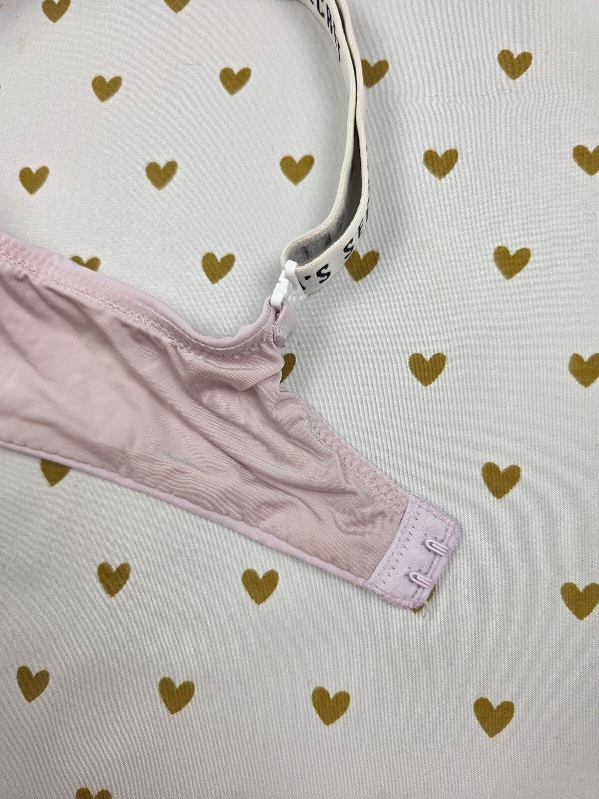 Victorias Secret Logo Strap T shirt lightly lined Demi Bra 34B