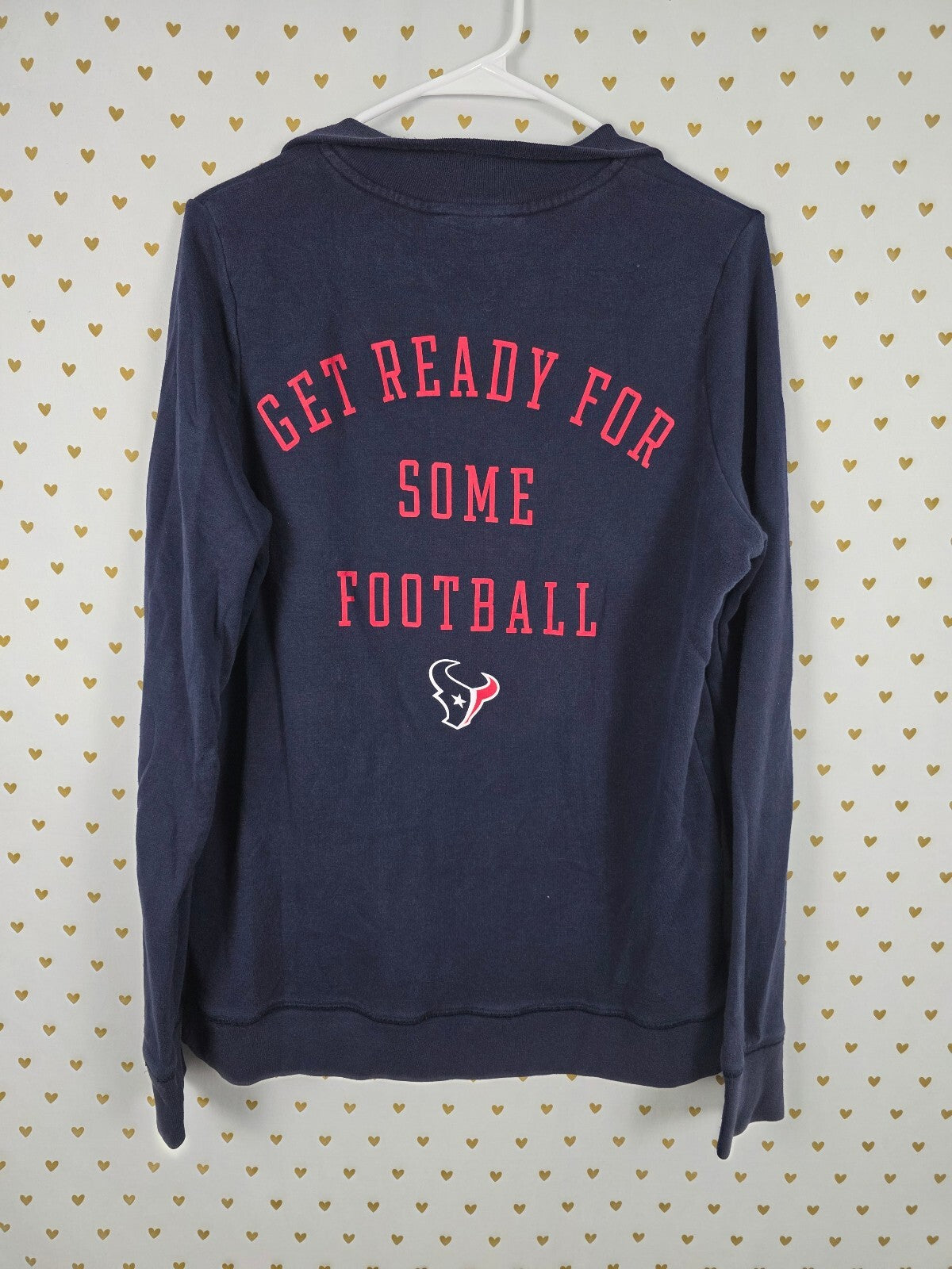 Victorias Secret Pink NFL HOUSTON TEXANS ready for some football Quarter Zip L