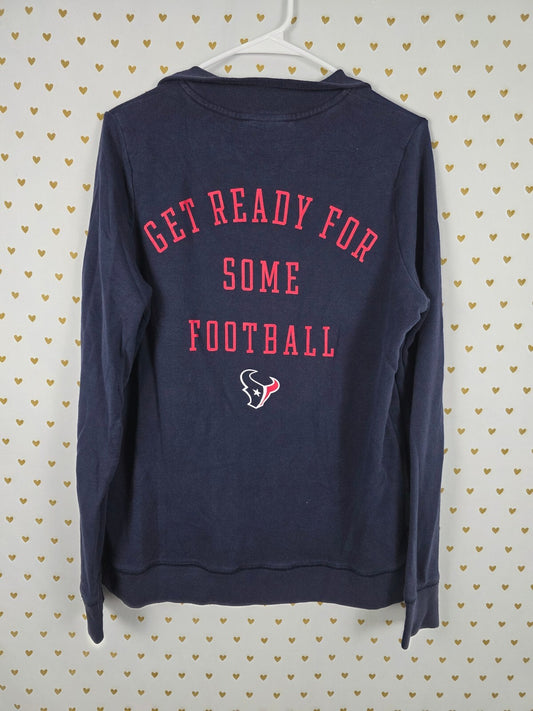 Victorias Secret Pink NFL HOUSTON TEXANS ready for some football Quarter Zip L