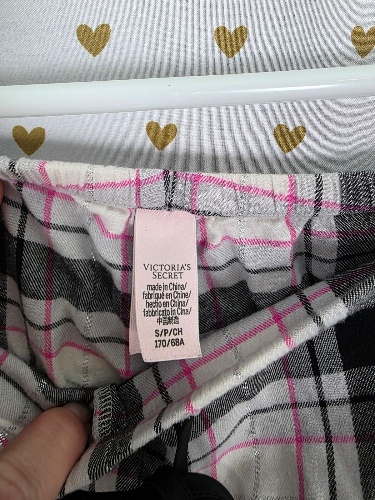 Victorias Secret Plaid Sleep Set Shirt Shorts Pajama Top bottoms Small