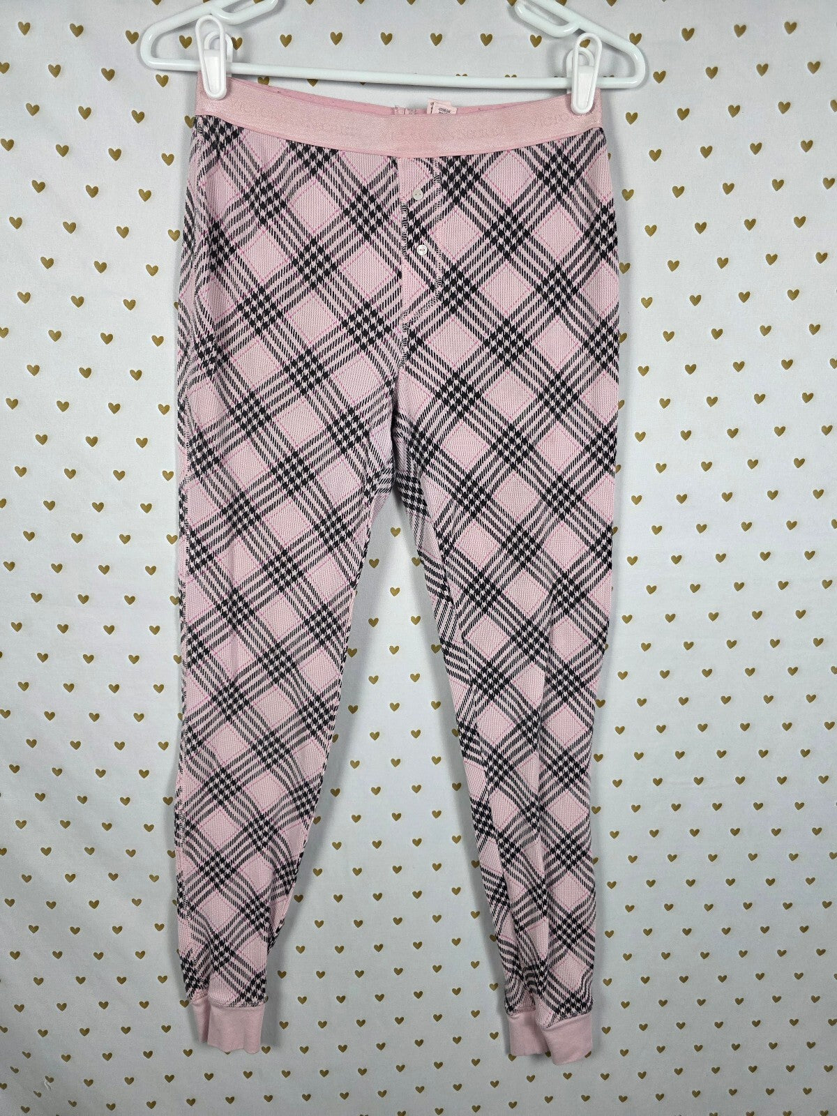 Victorias Secret Plaid Thermal walffle Sleep Pants Pajama Bottoms SMALL
