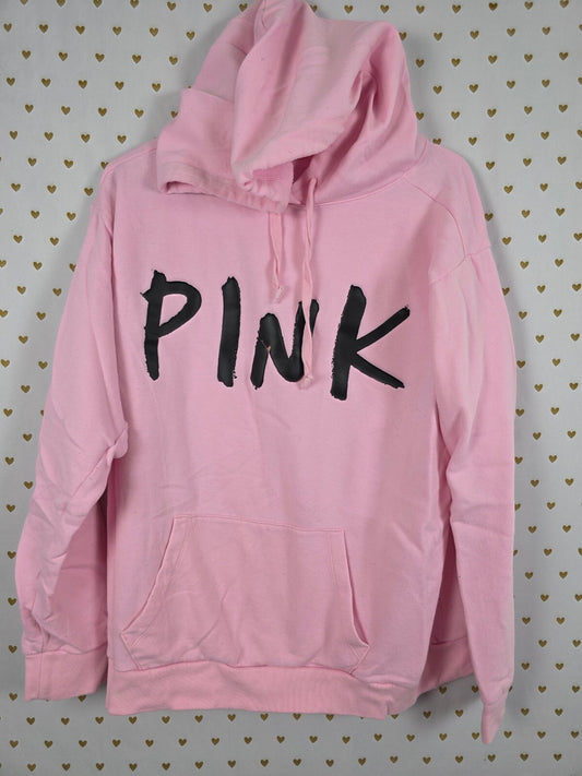 Victorias Secret Pink Logo Pullover Oversized Hoodie Sweater LARGE