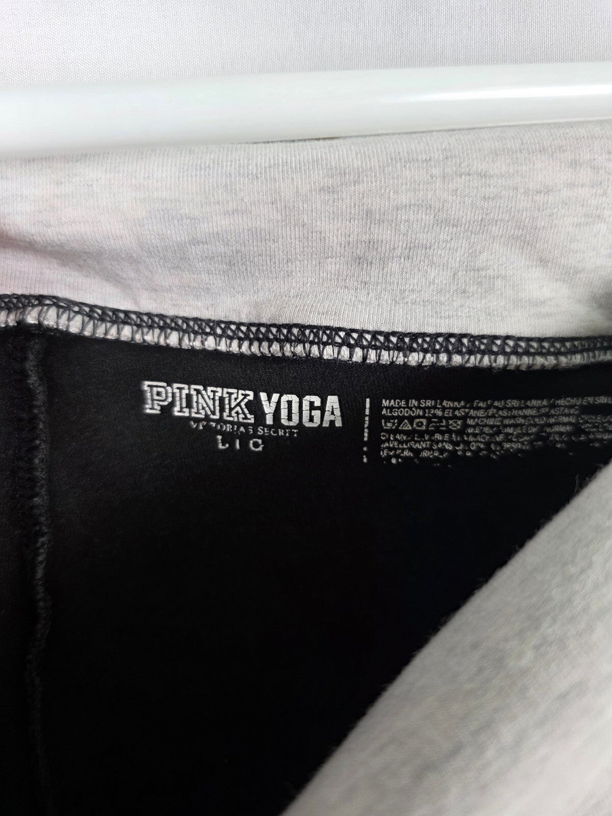 Victorias Secret PINK BLING foldover Yoga Pants sequin Ankle Skinny y2k LARGE