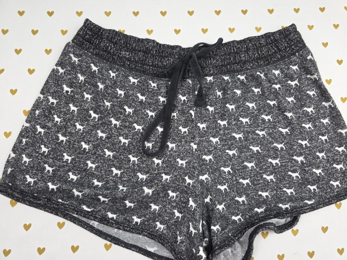 Victorias Secret PINK Soft Dog Logo Stretch Sleep Shorts Boxers Pajama Bottoms