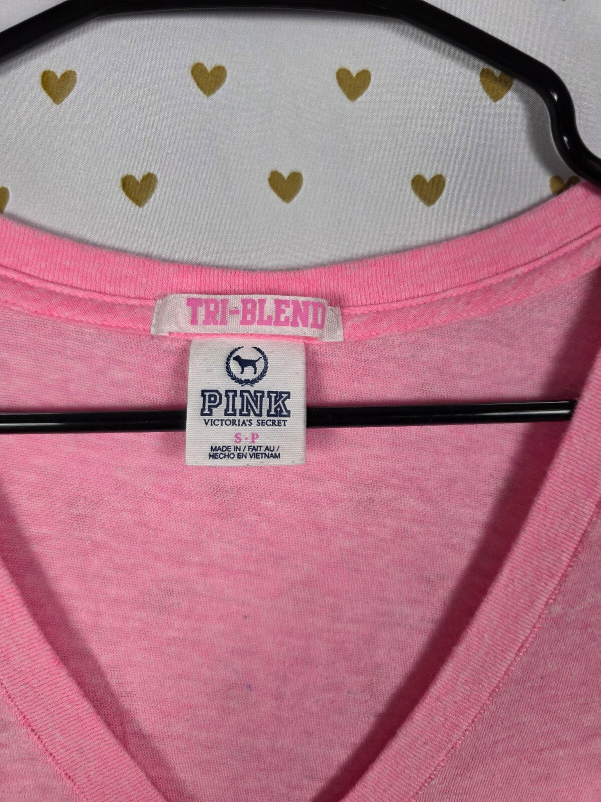 Victorias Secret PINK Vintage Leopard Cheetah V neck Tee shirt Y2K Small