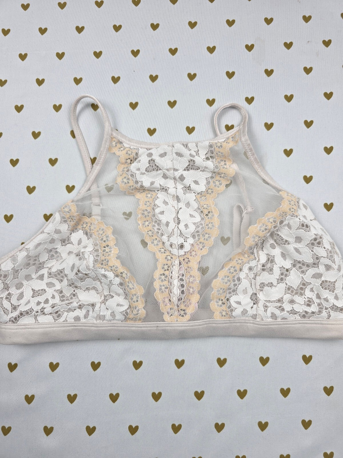 Victorias Secret Lace high Neck Medium Bralette Bra Top Tank