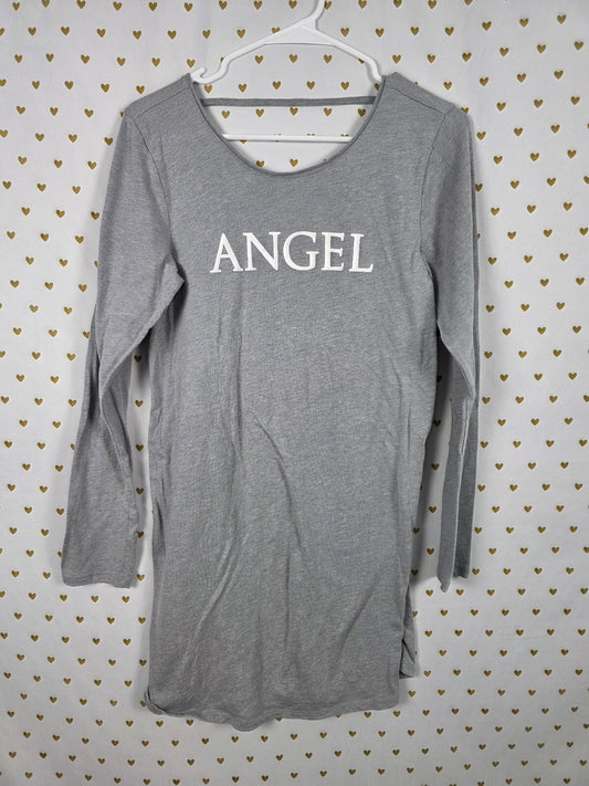 Victorias Secret Grey ANGEL Open Back Sleep Shirt Nightgown Dress PJ SMALL