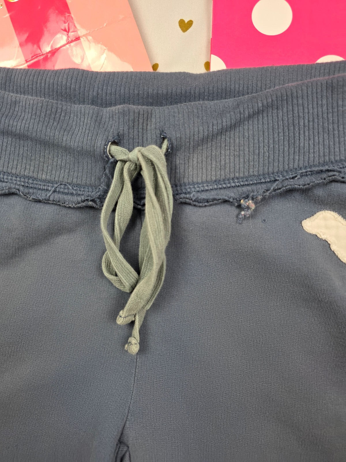 Victorias Secret PINK Vintage XS Blue Logo Shorts Y2k