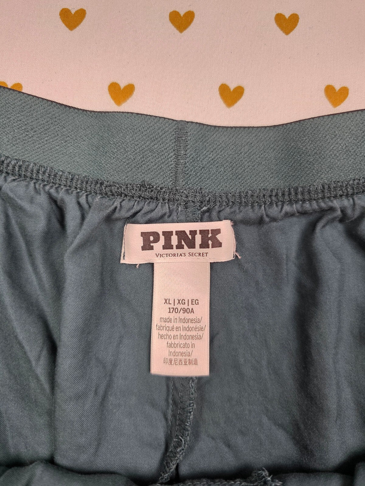 Victorias Secret PINK BLING Green XL Sleep Shorts Boxers Pajama Bottoms