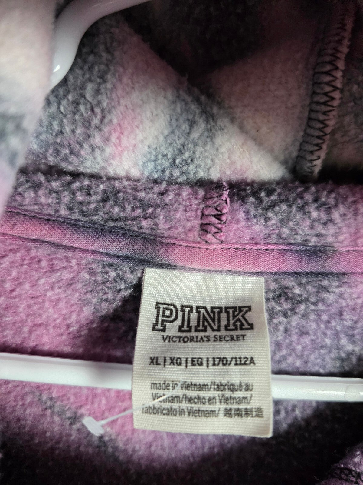 Victorias Secret Pink Tye Dye Pullover Hoodie Sweater Logo xl