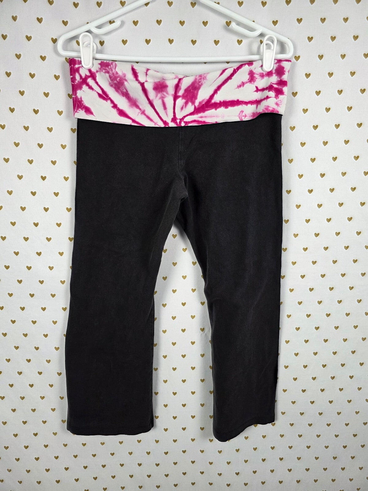 Victorias Secret PINK Tye Dye Foldover Yoga Pants Capri Small