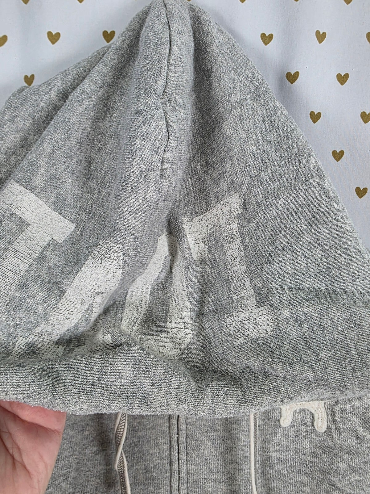 Victorias Secret Pink Full Zip Y2k Logo Grey Hoodie Jacket Love Small