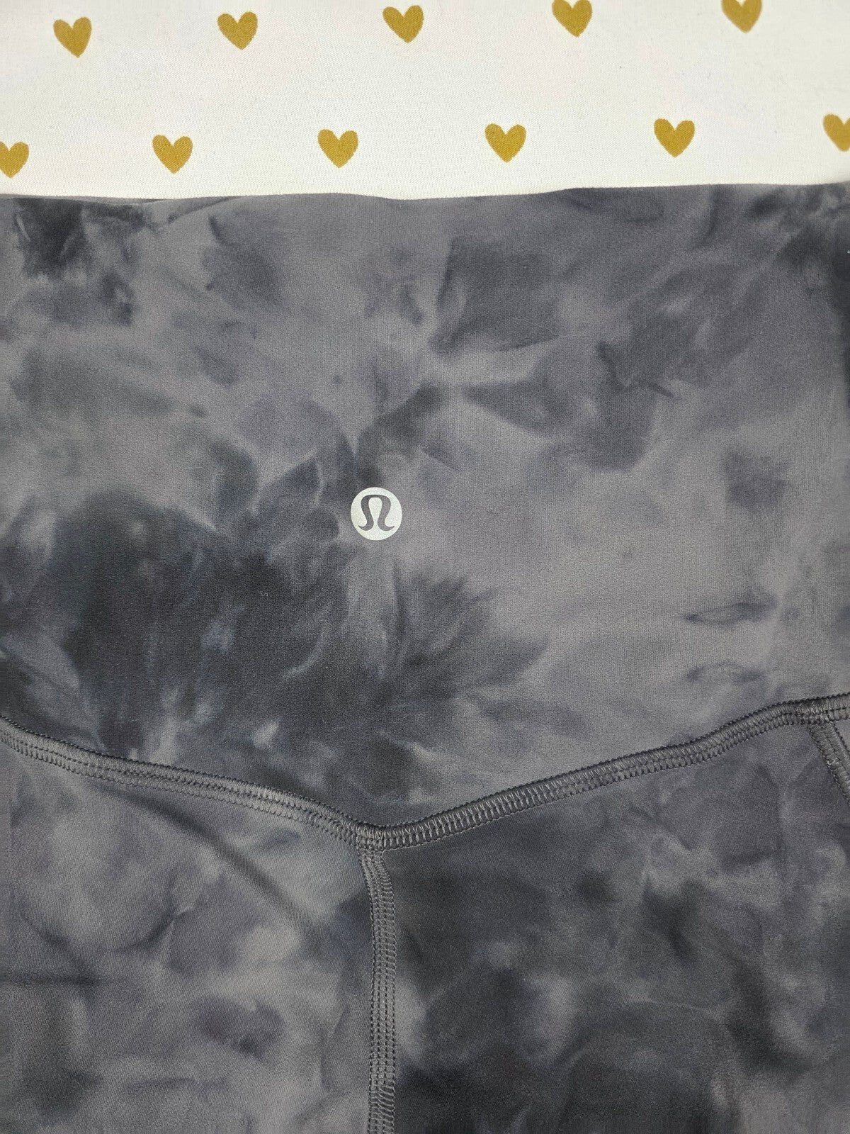 Lululemon Fast & Free HR 8" Shorts Diamond Dye Grey Black Size 6 Pockets