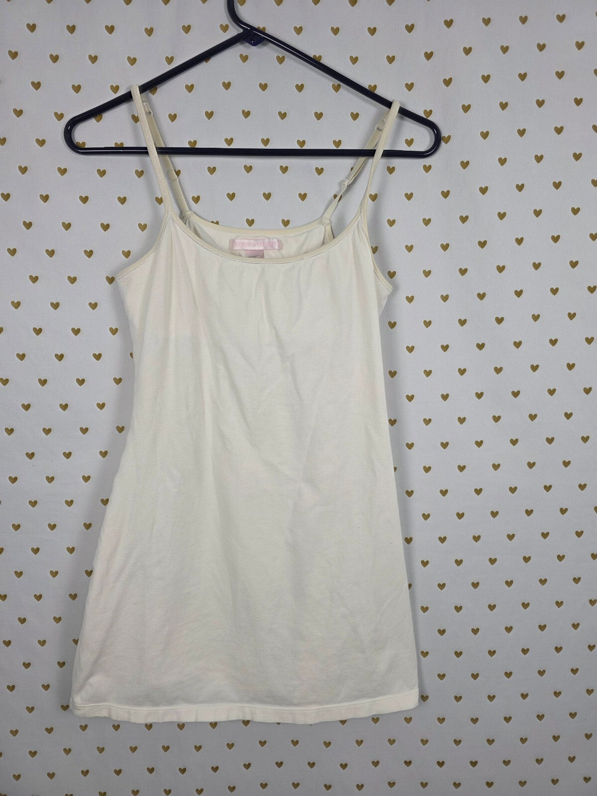 Victorias Secret PINK Vintage Medium Shelf Bra Tank Dress Cotton '99 Y2K