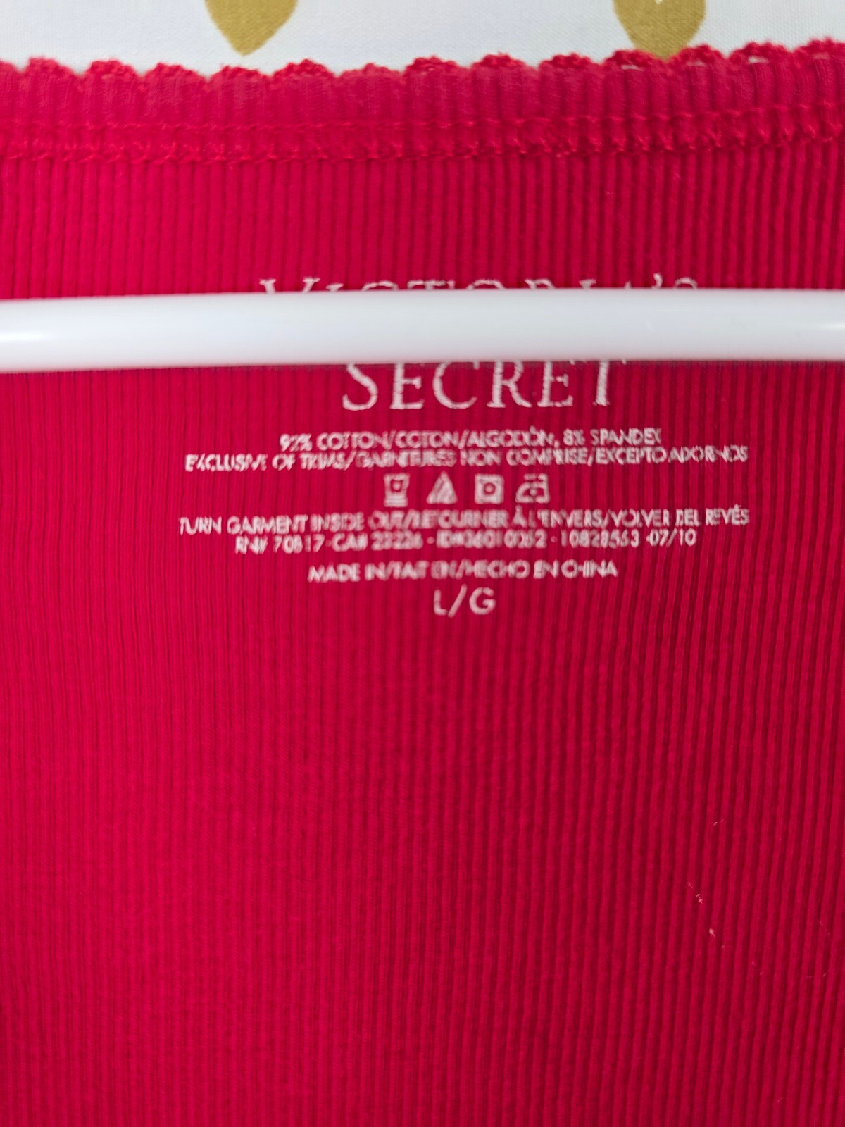 Victoria's Secret Life of the Slumber Party Ribbed Tank Top Pink Size Large